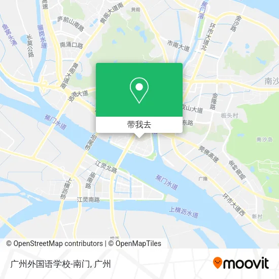 广州外国语学校-南门地图