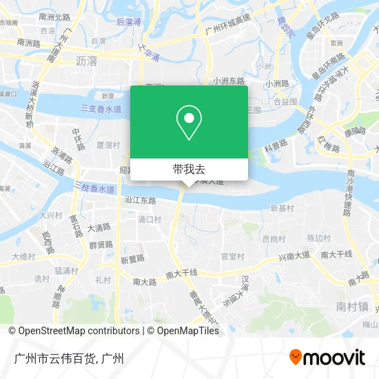 广州市云伟百货地图
