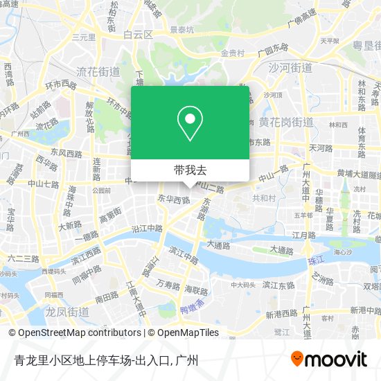 青龙里小区地上停车场-出入口地图