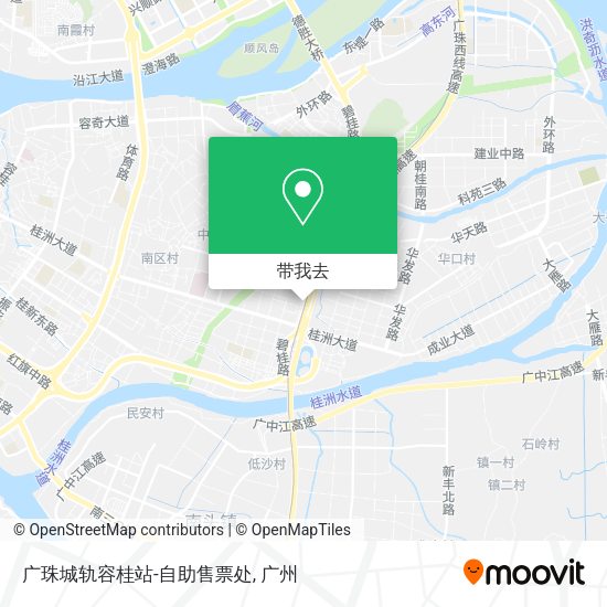 广珠城轨容桂站-自助售票处地图