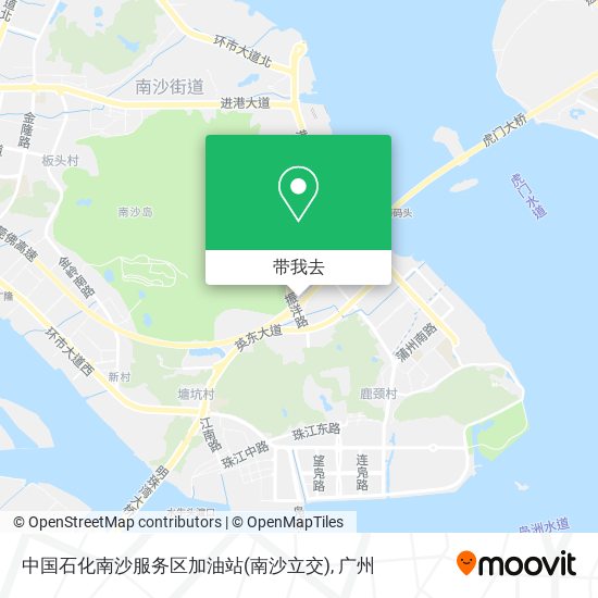 中国石化南沙服务区加油站(南沙立交)地图