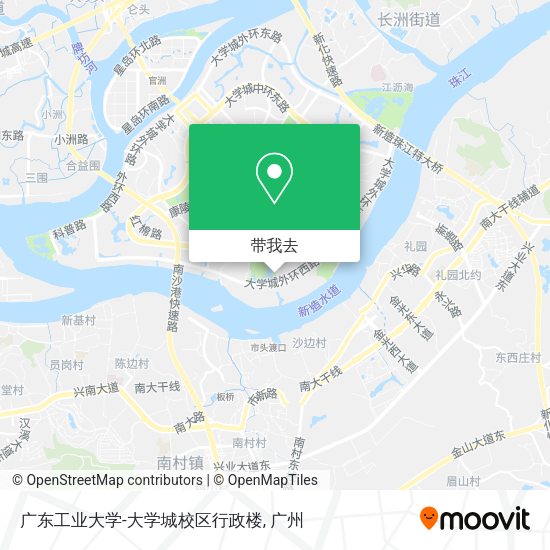 广东工业大学-大学城校区行政楼地图