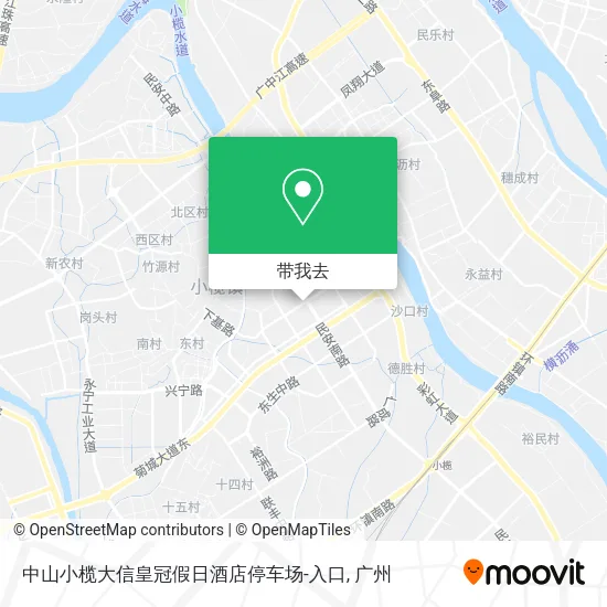 中山小榄大信皇冠假日酒店停车场-入口地图