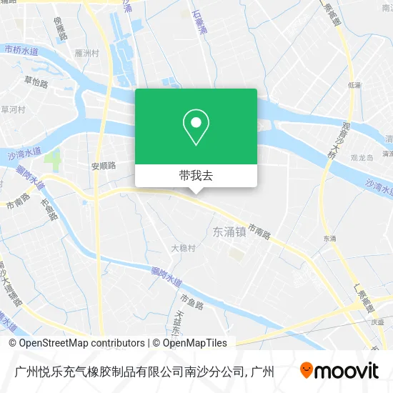 广州悦乐充气橡胶制品有限公司南沙分公司地图