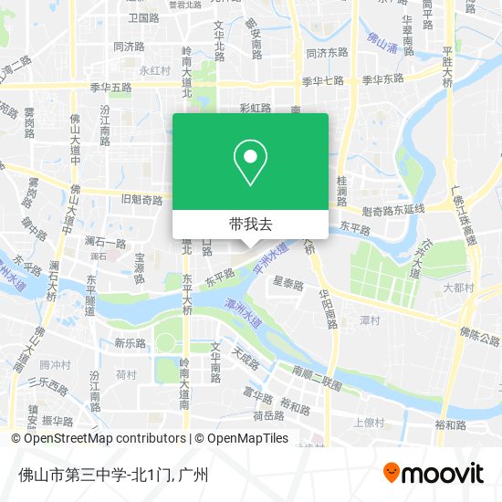 佛山市第三中学-北1门地图