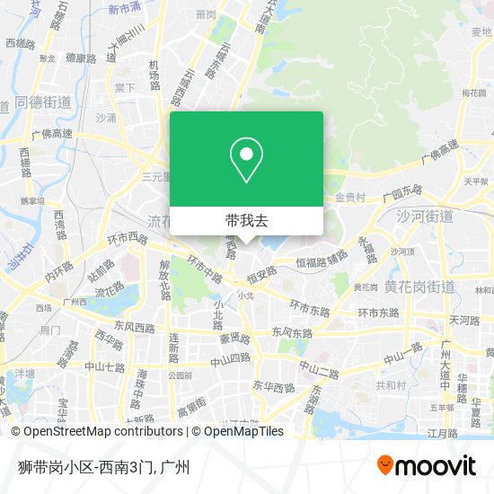 狮带岗小区-西南3门地图