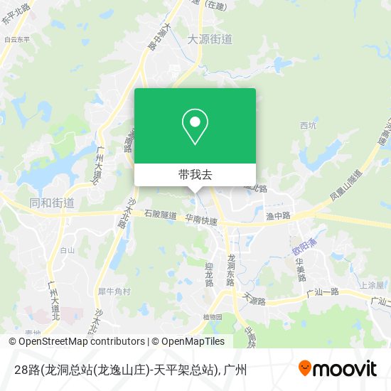 28路(龙洞总站(龙逸山庄)-天平架总站)地图