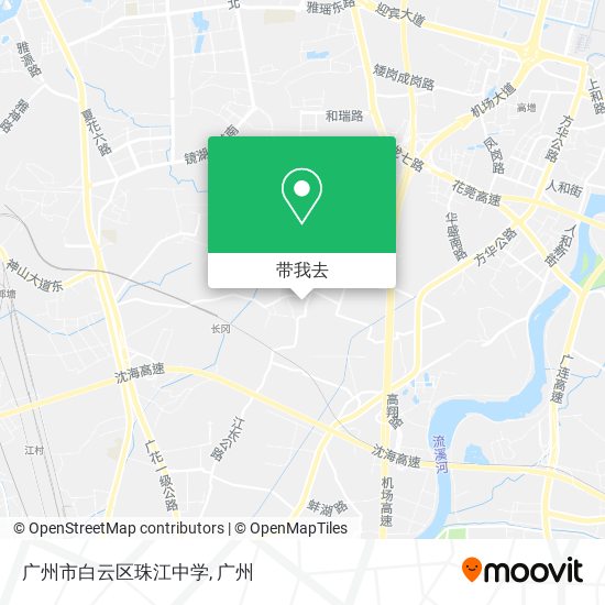 广州市白云区珠江中学地图