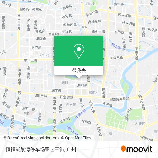 恒福湖景湾停车场亚艺三街地图