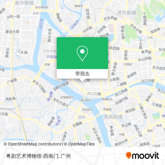 粤剧艺术博物馆-西南门地图