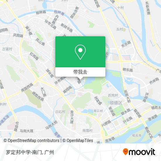罗定邦中学-南门地图