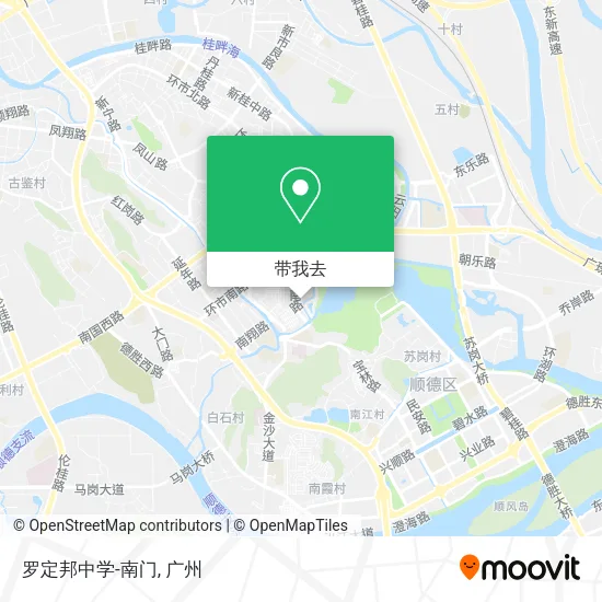 罗定邦中学-南门地图
