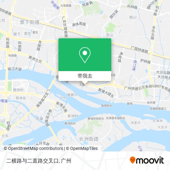 二横路与二直路交叉口地图