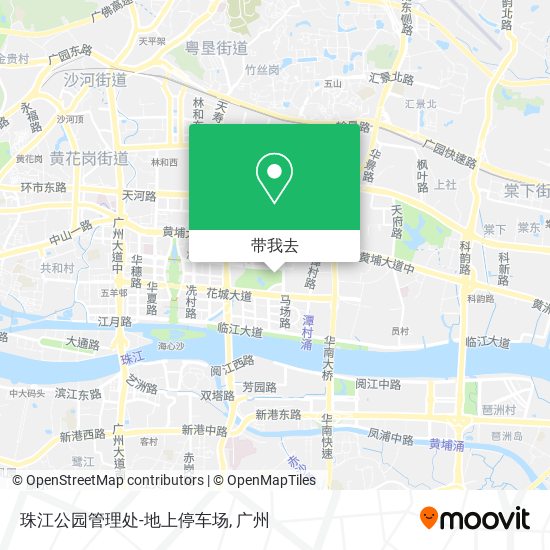 珠江公园管理处-地上停车场地图