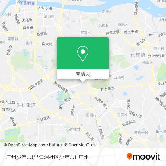 广州少年宫(里仁洞社区少年宫)地图