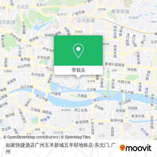 如家快捷酒店广州五羊新城五羊邨地铁店-东北门地图