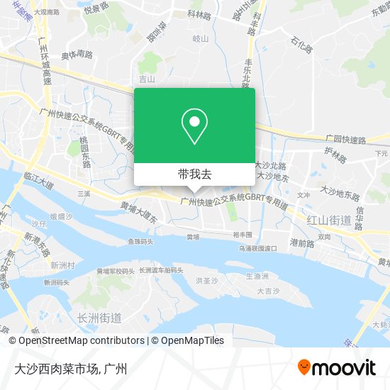 大沙西肉菜市场地图