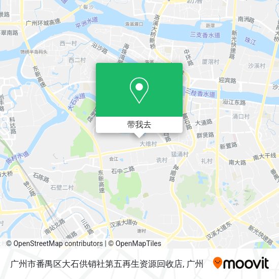 广州市番禺区大石供销社第五再生资源回收店地图