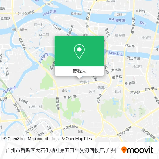 广州市番禺区大石供销社第五再生资源回收店地图
