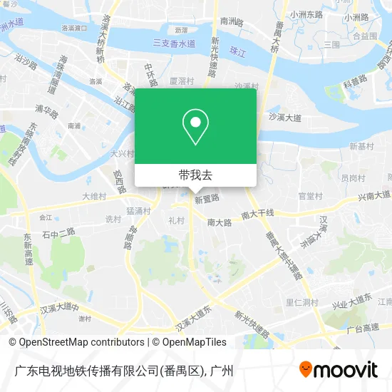 广东电视地铁传播有限公司(番禺区)地图