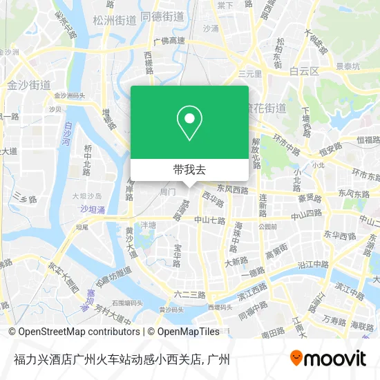 福力兴酒店广州火车站动感小西关店地图