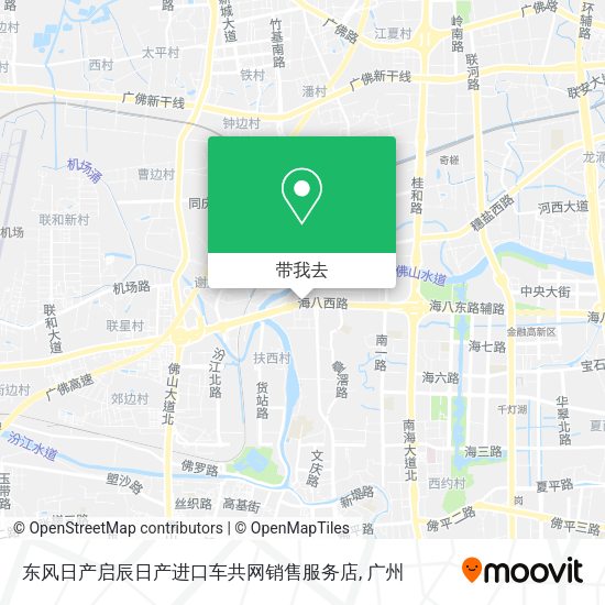 东风日产启辰日产进口车共网销售服务店地图
