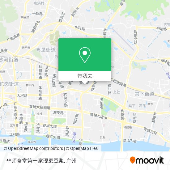 华师食堂第一家现磨豆浆地图
