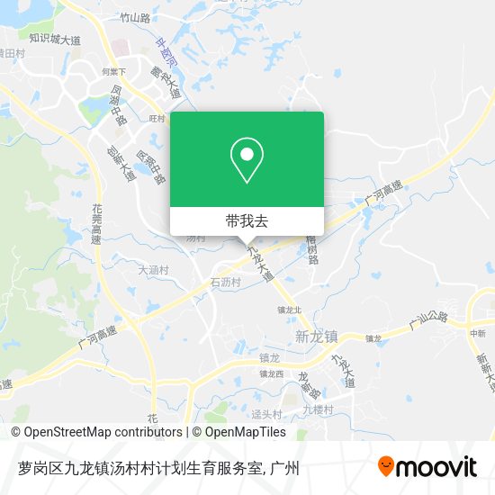 萝岗区九龙镇汤村村计划生育服务室地图
