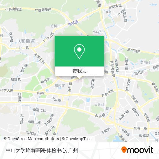 中山大学岭南医院-体检中心地图