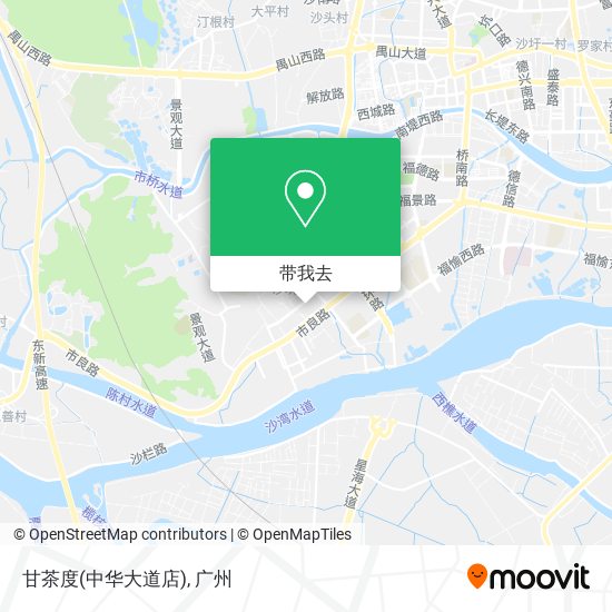 甘茶度(中华大道店)地图