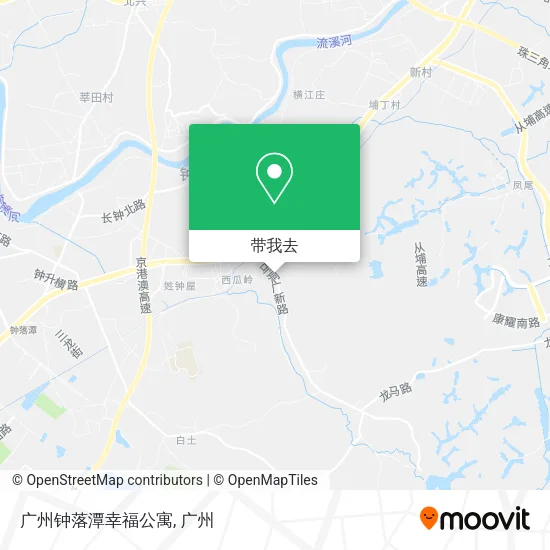 广州钟落潭幸福公寓地图