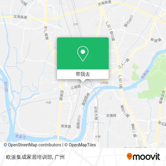 欧派集成家居培训部地图