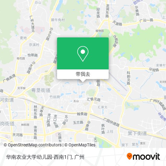 华南农业大学幼儿园-西南1门地图