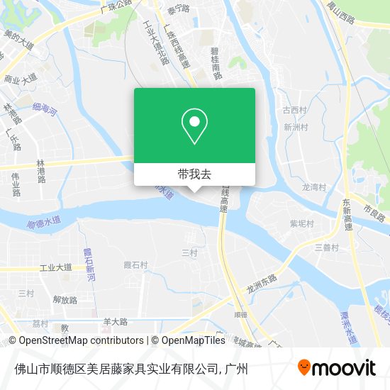 佛山市顺德区美居藤家具实业有限公司地图