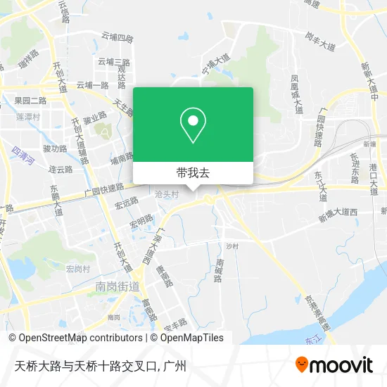 天桥大路与天桥十路交叉口地图