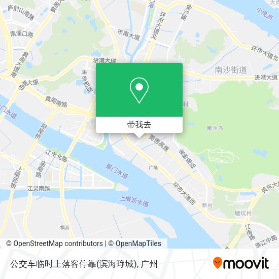公交车临时上落客停靠(滨海琤城)地图
