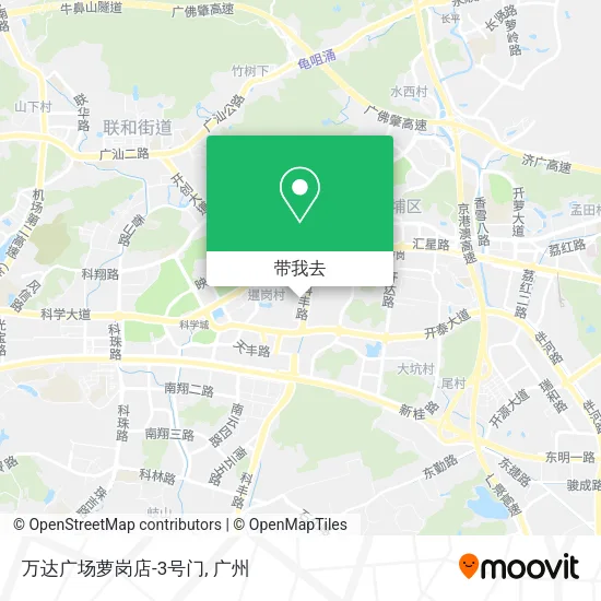 万达广场萝岗店-3号门地图