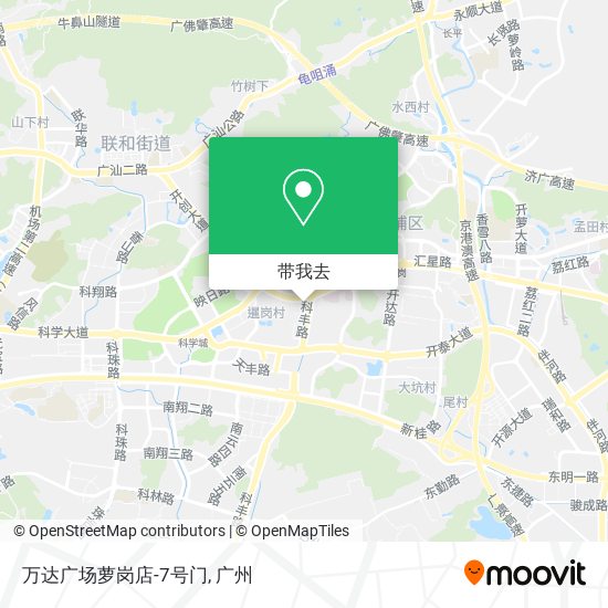 万达广场萝岗店-7号门地图