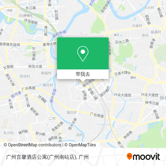 广州言馨酒店公寓(广州南站店)地图