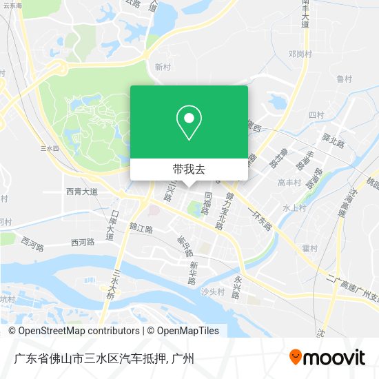 广东省佛山市三水区汽车抵押地图