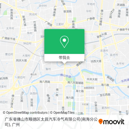 广东省佛山市顺德区太昌汽车冷气有限公司(南海分公司)地图