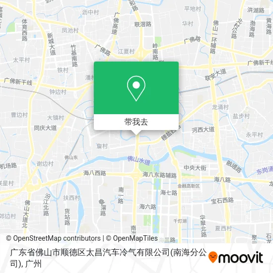 广东省佛山市顺德区太昌汽车冷气有限公司(南海分公司)地图