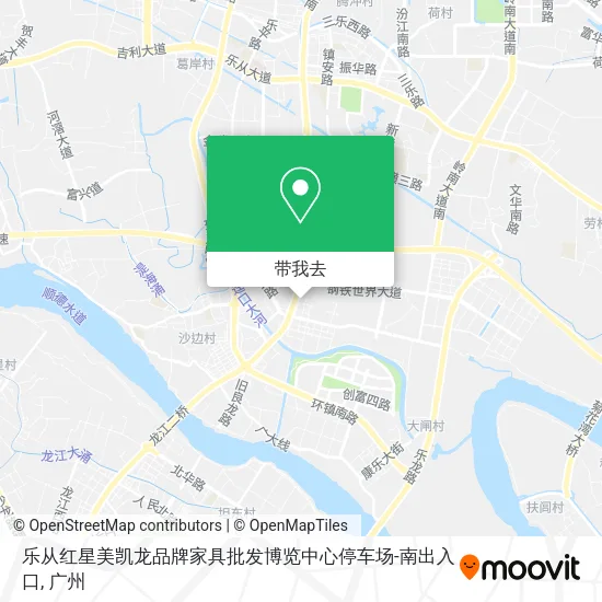 乐从红星美凯龙品牌家具批发博览中心停车场-南出入口地图