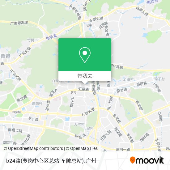 b24路(萝岗中心区总站-车陂总站)地图