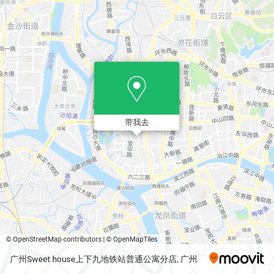 广州Sweet house上下九地铁站普通公寓分店地图