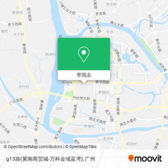 g13路(紫南商贸城-万科金域蓝湾)地图