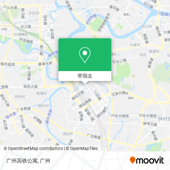 广州高铁公寓地图