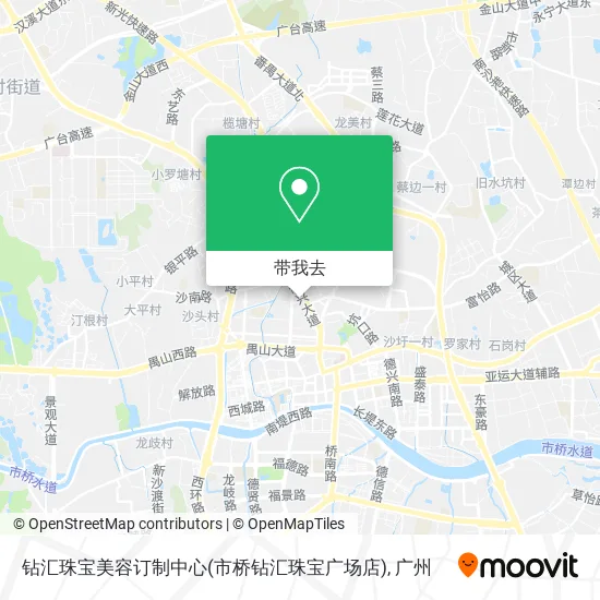 钻汇珠宝美容订制中心(市桥钻汇珠宝广场店)地图