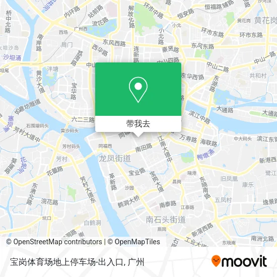 宝岗体育场地上停车场-出入口地图
