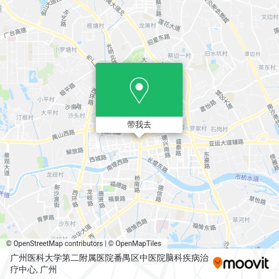 广州医科大学第二附属医院番禺区中医院脑科疾病治疗中心地图